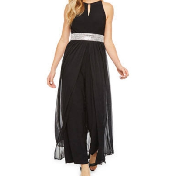 R&M Richards Pants - R & M Richards Sleeveless Dress Jumpsuit